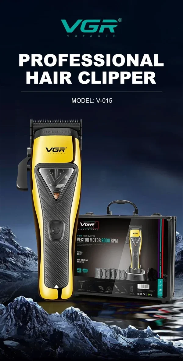 VGR Hair Trimmers Professional Vector Motor Haircut  V-015 - Image 7