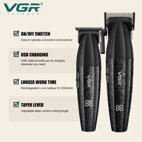 VGR Hair Trimmers Professional  Hair Clipper Adjustable  V-640 - Image 2