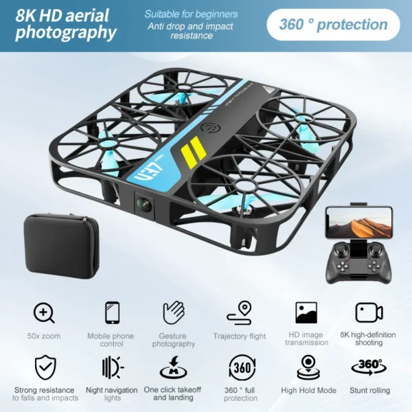 4DRC V37 New Mini 8K Drone with Camera 4K HD Easy To Carry WiFi FPV - Image 6
