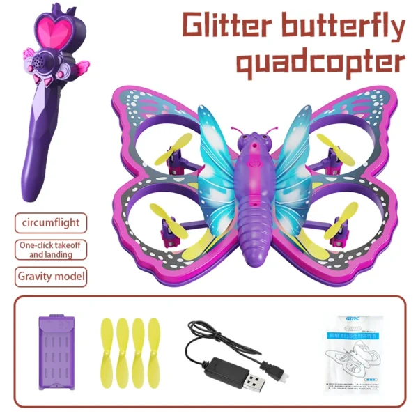 Glitter Butterfly Remote Control Aircraft 2.4GHz New V40 - Image 7