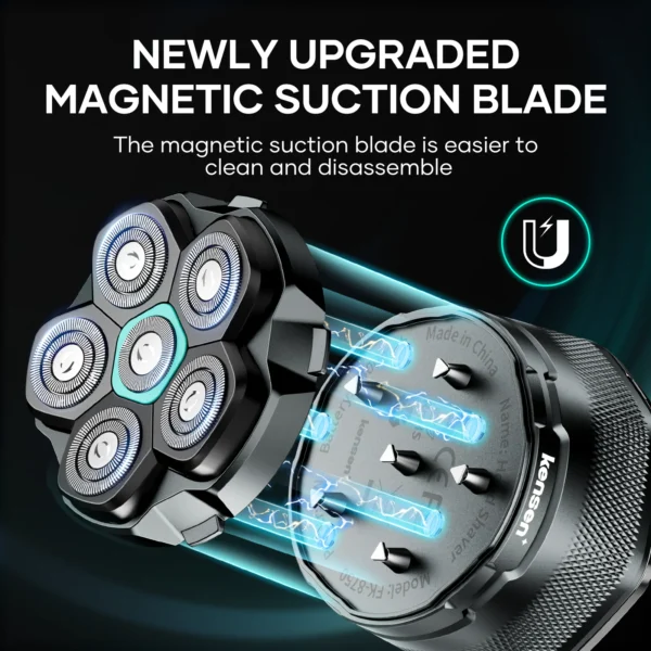 KENSEN Electric Head Shavers for Bald Men 6D Magnetic Razor - Image 2